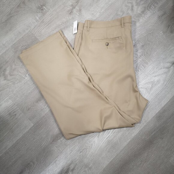 NWT Old Navy Men's Size 44/30 Tan Straight Built-in-Flex Flat Front Pants - Picture 12 of 15